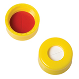 Short-Cap (yellow) with Septa PTFE/Silicone w/Slit, pk.1000